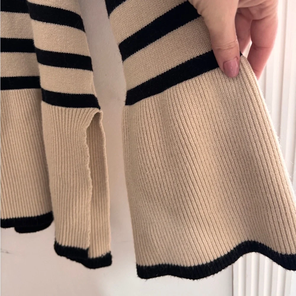 Black and Cream Striped Sweater - Picture 4 of 7